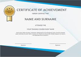 English Certificate Template Certificate Template Training