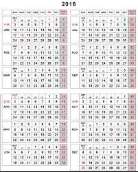Julian Week Calendar 2016 Calendar Template 2019