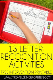 13 letter recognition activities for