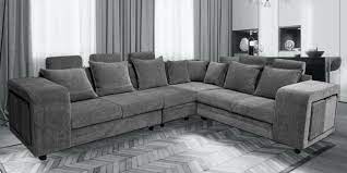 amanda corner sofa in dark grey