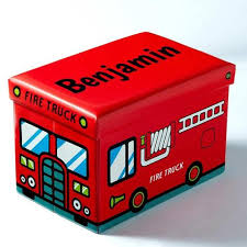 Blaze fire truck tissue box craft. Dibsies Personalized Collapsible Junior Toy Box Fire Truck Dibsies Personalization Station