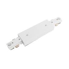 2 Circuit Track Power Straight Connector Architectural White H Style