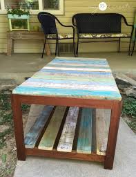 Glass Top Coffee Table With A Pallet