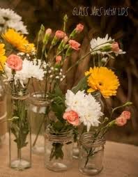 Rustic Jar Flower Vases Wedding Table