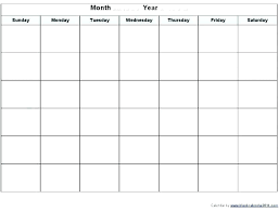 Blank Calendar Template Excel Free Publisher Weekly Download Monthly
