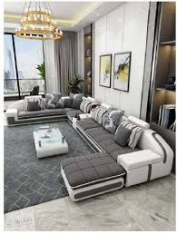 Rich Fabric Sectional Sofa Set