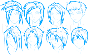 Anime hair with different hairstyles drawing examples. How To Draw Anime Hair For Beginners Step By Step Drawing Guide By Dawn Dragoart Com