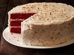 Red Velvet Cake With Pecans gambar png
