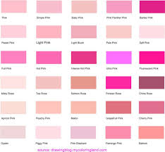 pink shades with hex and rgb codes