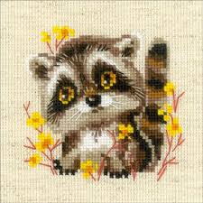 Little Raccoon Counted Cross Stitch