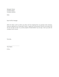 Format Of Regine Letter Professional Resignation Letter Example