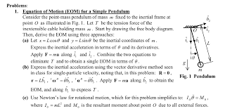 Solved Problems 1 Equation Of Motion