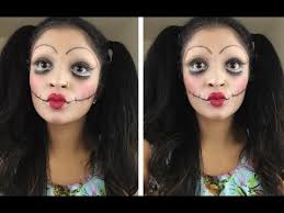 scary doll halloween makeup tutorial