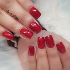 Add some small rhinestones to your solid colored nails. Updated 30 Bold Red Acrylic Nails For 2020 August 2020