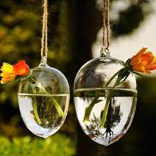 Clear Round Edge Hanging Glass Flower