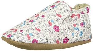 Robeez Girls Soft Soles Crib Shoe Floral 12 18
