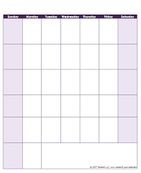 blank calendar template free
