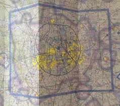 Vintage 90s Dallas Fort Worth Sectional Aeronautical Chart 45th Edition