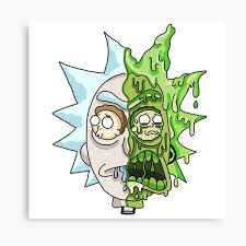 First # is inches, second # is centimeters. Rick And Morty Canvas Print Redbubble