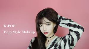 k pop edgy style makeup 韩系hot 妆