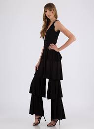 First Tier Plunging Ruffled Jumpsuit