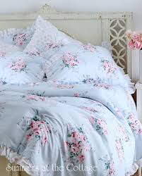 Pink Roses Ruffle Queen Comforter Set