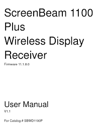 screenbeam 1100 plus user manual pdf