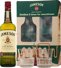 jameson irish whiskey gift pack 2 gles