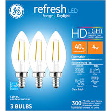 Ge Refresh Daylight Hd 40w Replacement Led Light Bulbs Decorative Clear Blunt Tip Candelabra Base Bc Light Bulbs Meijer Grocery Pharmacy Home More