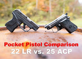 22lr vs 25 acp pocket pistol caliber