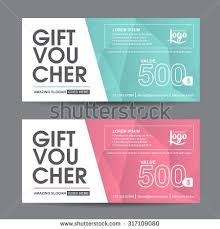 Gift Voucher Template With Colorful Pattern Cute Gift