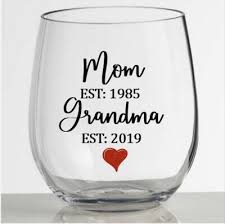 Mother Grandma Stemless Wine Glass