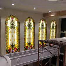 china tiffany stained glass door wall