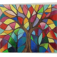 Stained Glass Tree Of Life Canvas