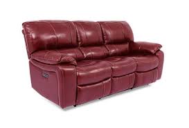 madras wine leather reclining sofa