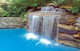 Natural Rock Waterfalls In Swimming