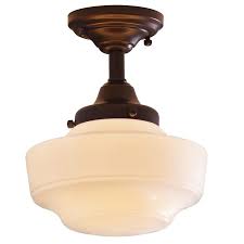 Rated 4.5 out of 5 stars. Allen Roth 8 62 In Dark Oil Rubbed Bronze Incandescent Semi Flush Mount Light In The Flush Mount Lighting Department At Lowes Com
