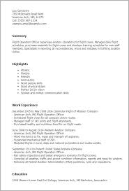 Airline Operations Cover Letter 1 Flight Operation Officer Resume