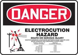 Osha Danger Safety Sign Electrocution Hazard Death Or