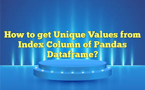 index column of pandas dataframe