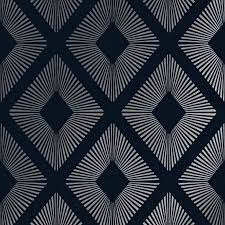 Next Deco Triangle Navy Wallpaper In