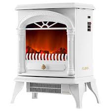 fieks electric fireplace heater white