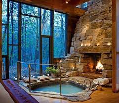 Hot Tub And Fireplace Combo Log