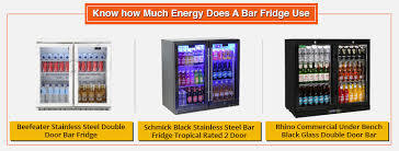 how much energy does a bar fridge use