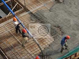 Construction Workers Pouring Wet