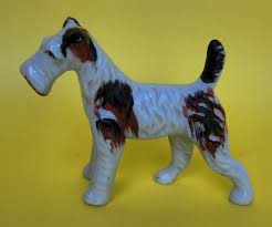 wire fox terrier figurine made in