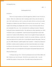 Autobiographical Essay Examples Sketch Autobiography Example How