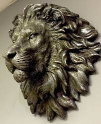 Lion Head Bust Wall Art Sculpture