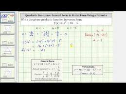 Vertex Form Using Vertex Equation
