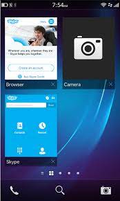 Skype in blackberry 10 also works as an android port. Fuw23klxqb5adm